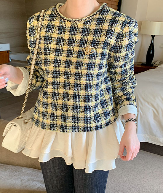 르마인-Tweed Blouse Jacket