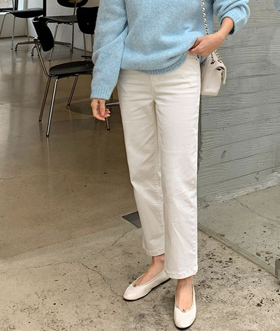 Real jeans-Straight cotton pants