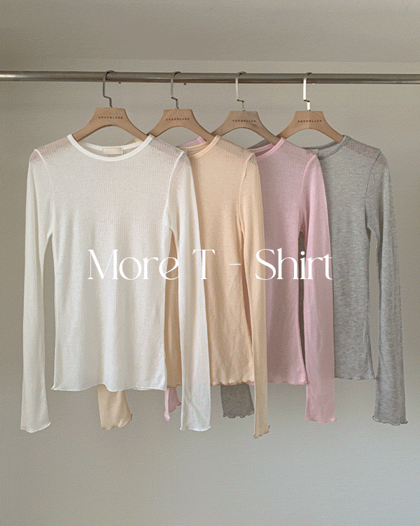 모어 See-through look T-shirt