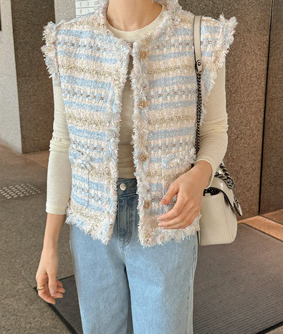모네 Tweed Vest