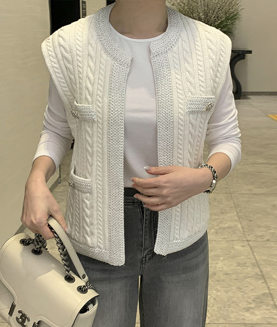 샤 Tweed Vest
