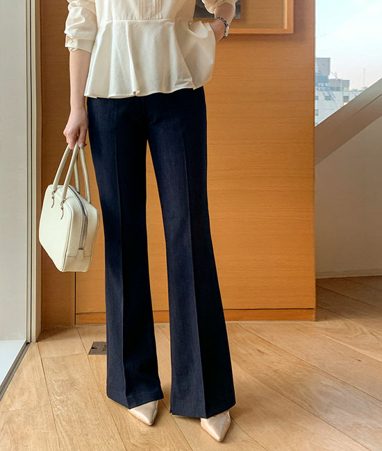 찰랑 Boot cut Denim Slacks