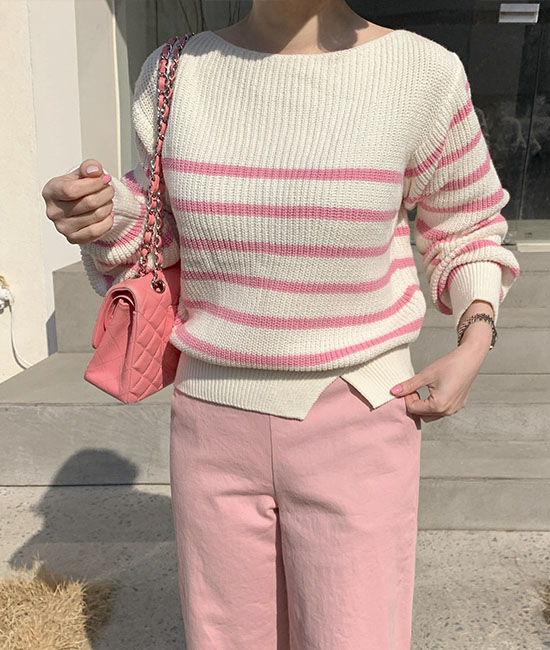 로디 Stripe Knit