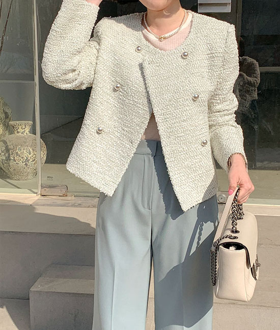 아일린 Tweed Jacket