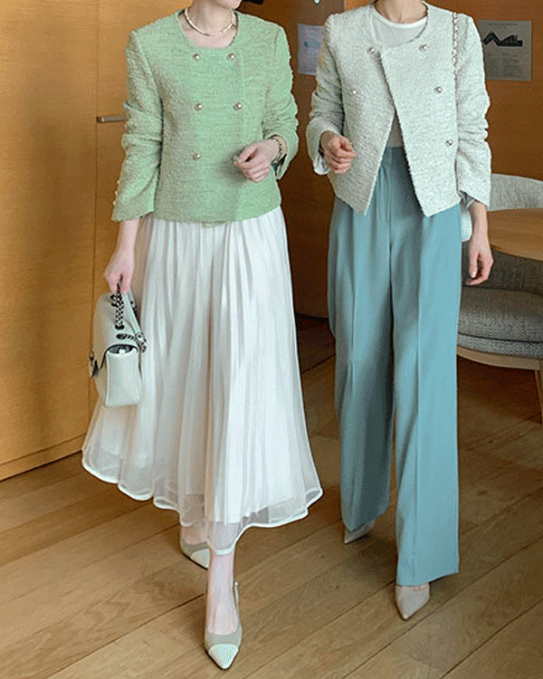 아일린 Tweed Jacket