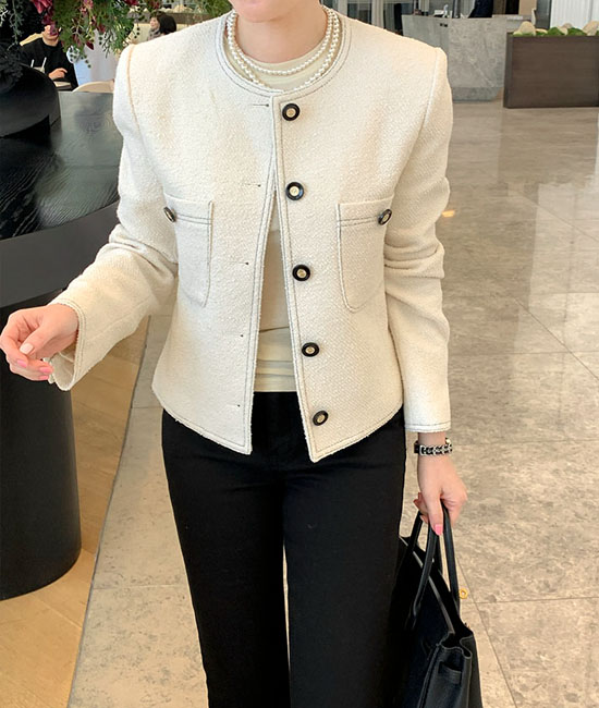 블랑 Tweed Jacket