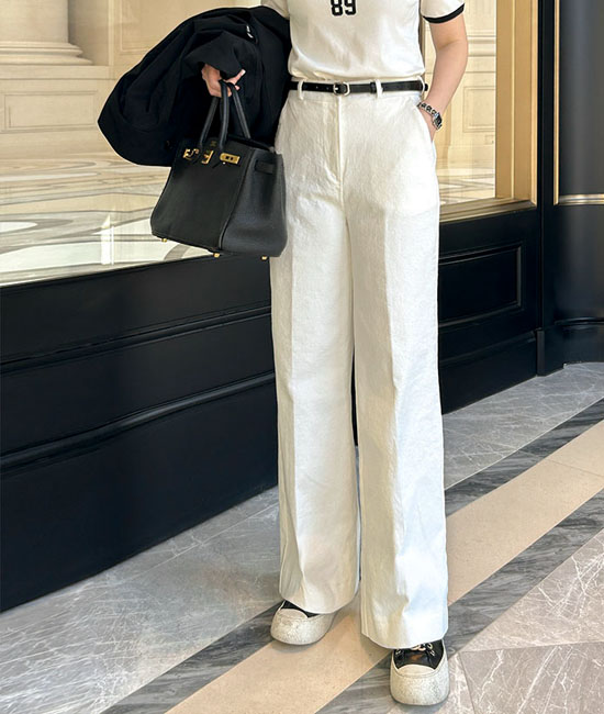 머스트 Straight cotton pants