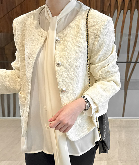 모모 Tweed Jacket