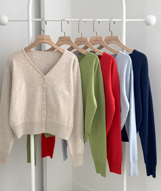 minimal V-neck Cardigan