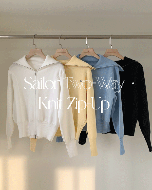 세일러 two-way Knit Zip up