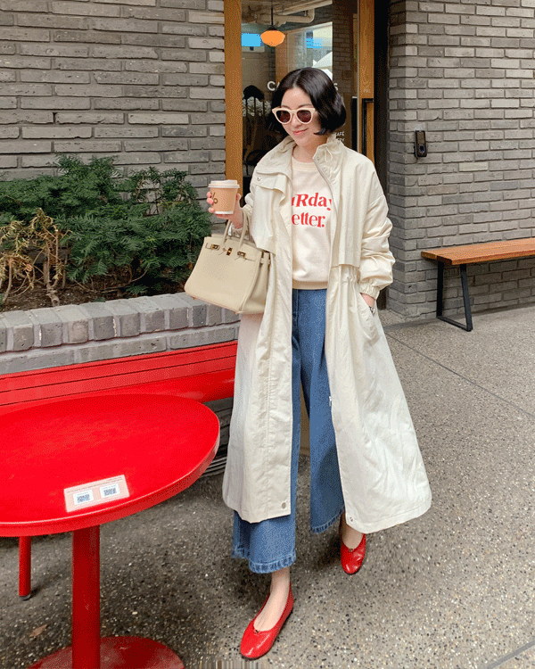 어바웃 Long Trench Jumper