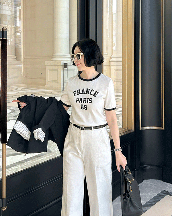 French color combination Short T shirts