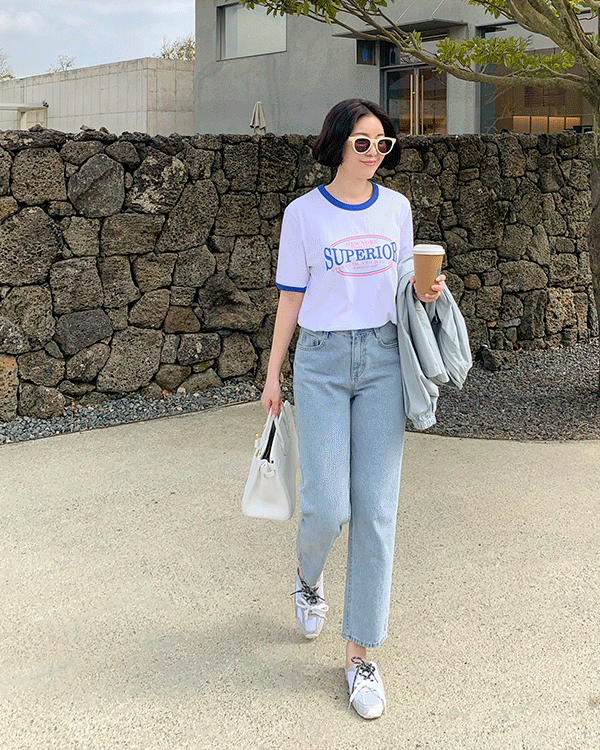 슈퍼 color combination Short T shirts