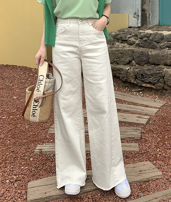 컷팅 Cotton span Boot cut Pants