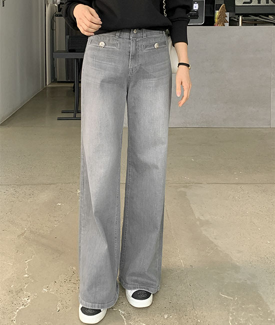 아워 Gray 데님팬츠
