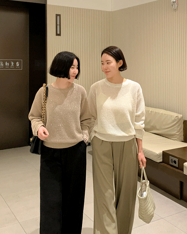 pearl 그물 Knit