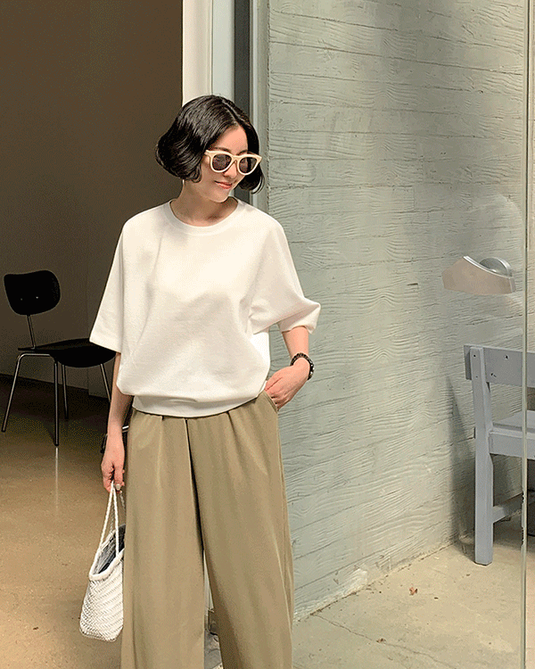 가오리 지퍼 Short T shirts