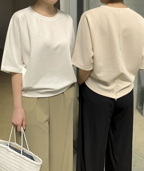 가오리 지퍼 Short T shirts