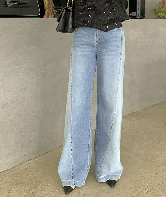 Diagonal Boot cut 데님팬츠