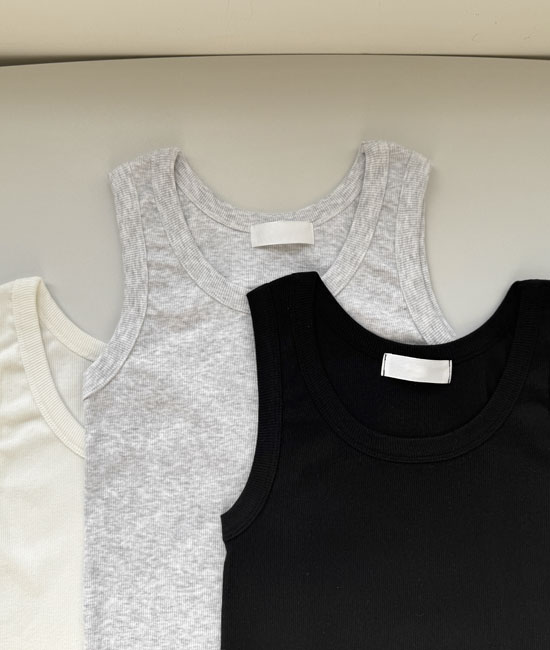 Basic Corrugated Sleeveless shirts