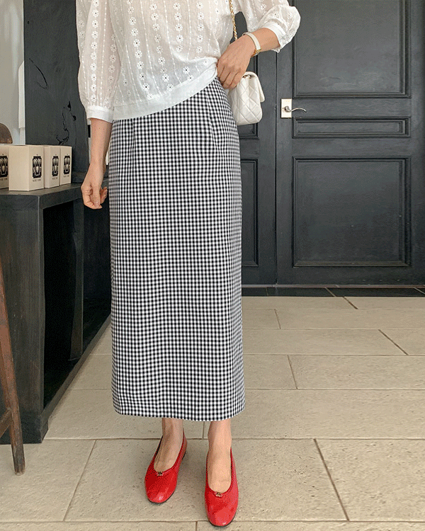 랜디 Check Skirt