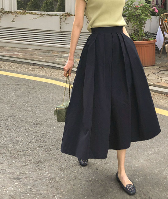 프라 핀턱 Skirt