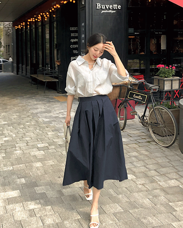 프라 핀턱 Skirt