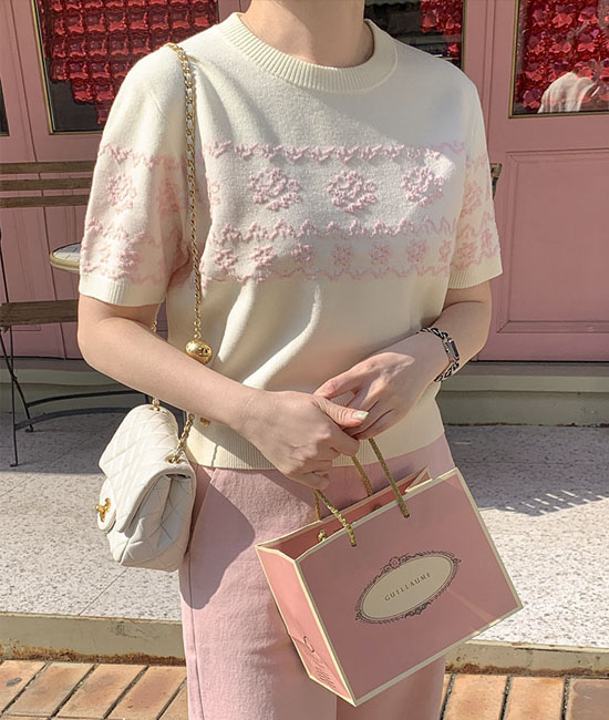 rose Short-sleeve Knit