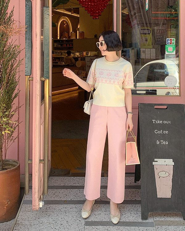 rose Short-sleeve Knit