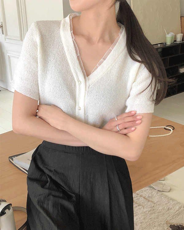 엘린 pearl Cardigan