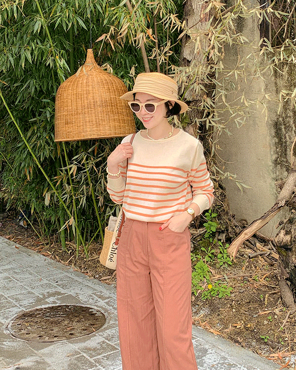쿨링 Stripe Knit