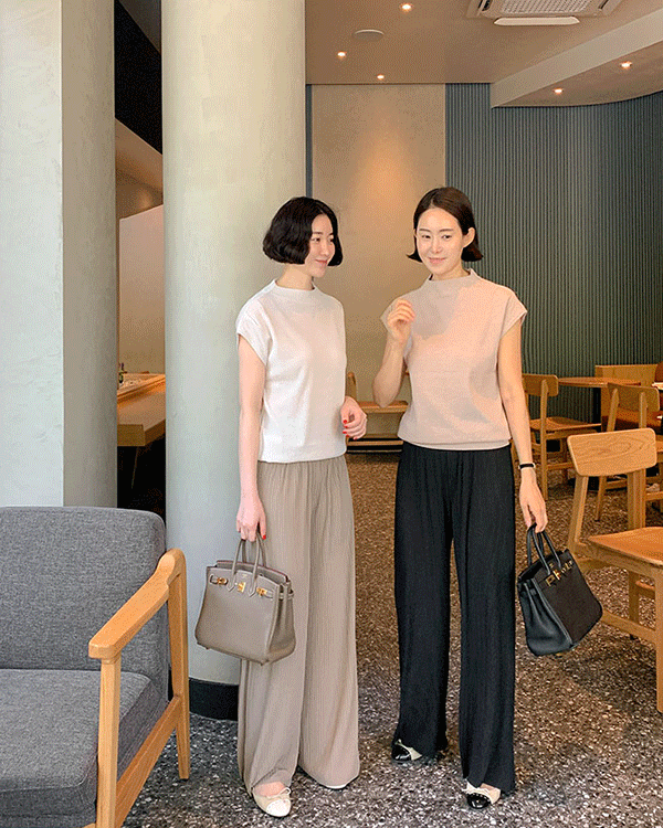 핀턱 캡소매 Knit