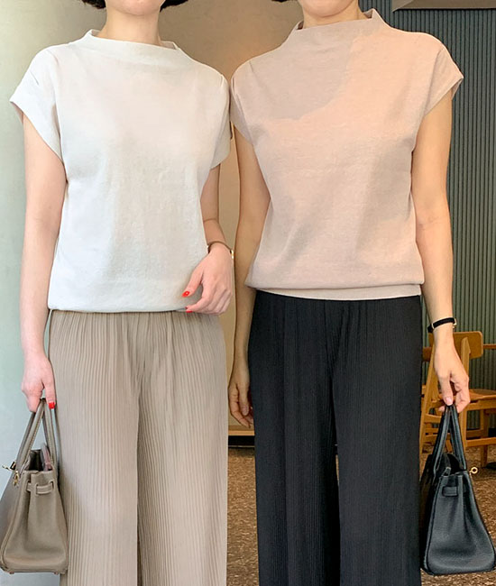 핀턱 캡소매 Knit