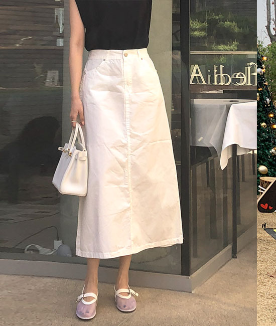 코튼 Aline Skirt