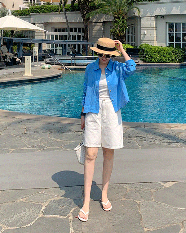 Blue Linen Shirt
