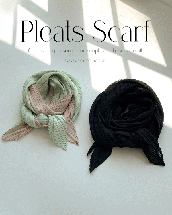 리얼 Pleats 스카프
