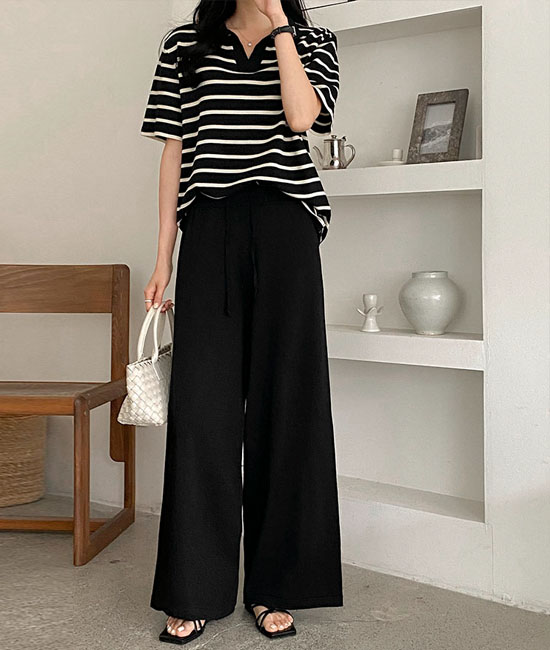 Hepburn Stripe Knit Set