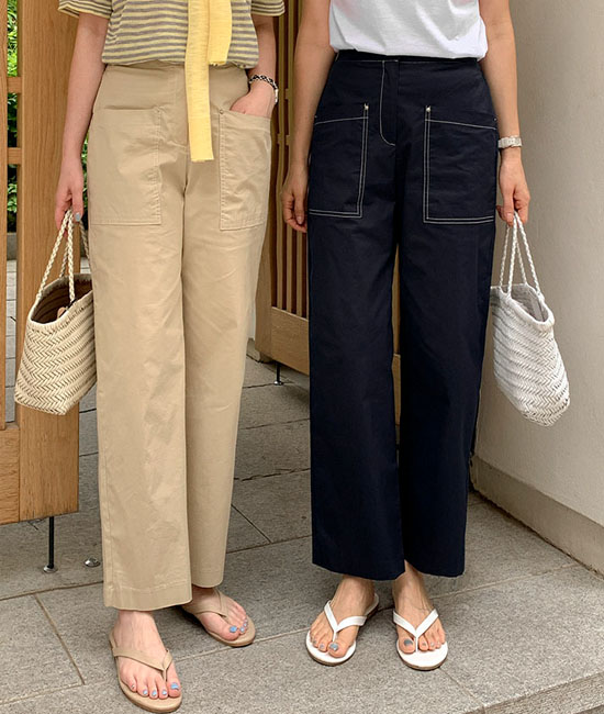 stitch Straight Pants
