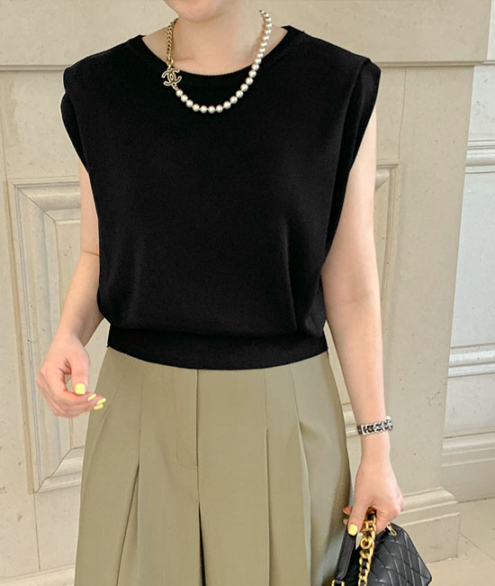 라온 Knit Sleeveless shirts