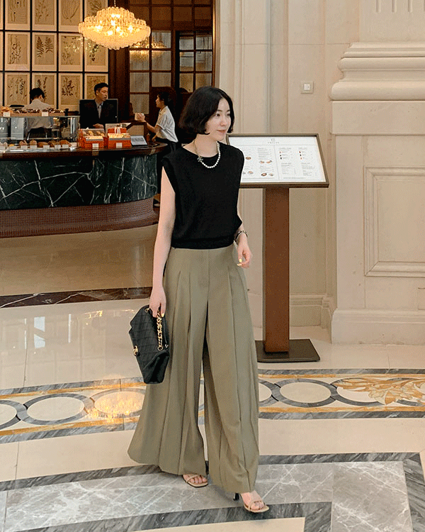 라온 Knit Sleeveless shirts