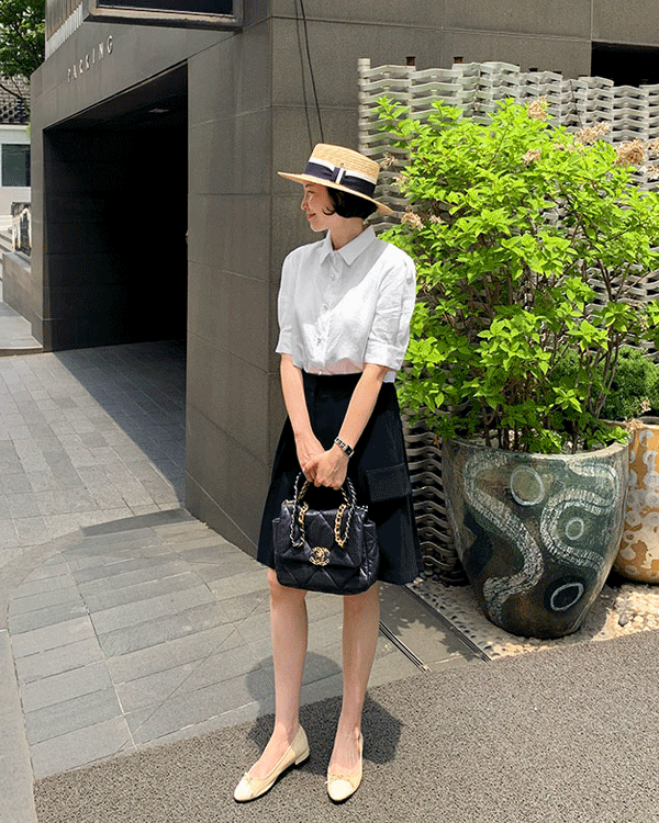 르마인-pearl Linen Shirt