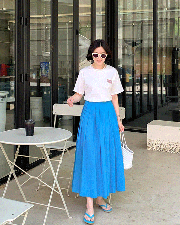 Linen Pleats Skirt