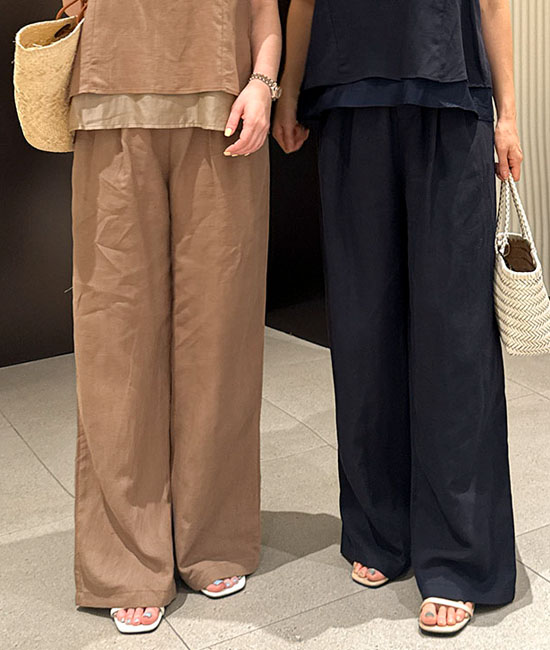 마리 Linen Slacks