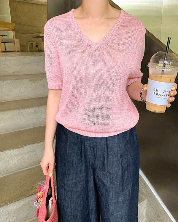 Summer V-neck Knit