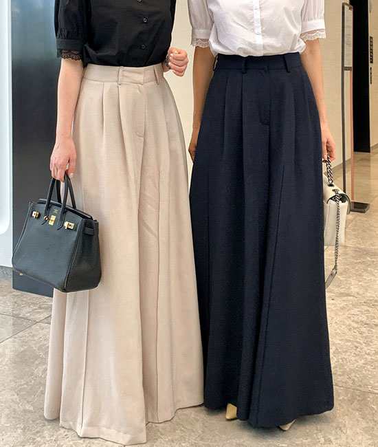 쿨 핀턱 와이드 Slacks