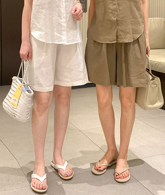 모던 Linen 4부 Pants