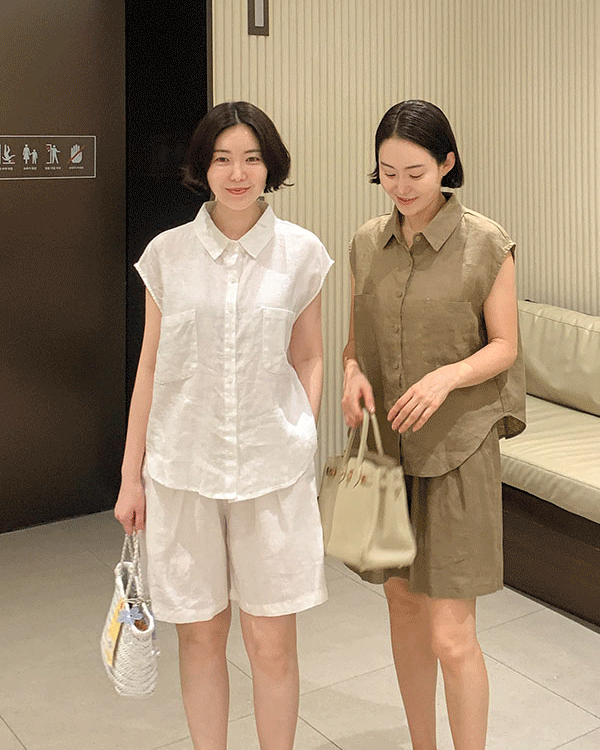 모던 Linen Shirt