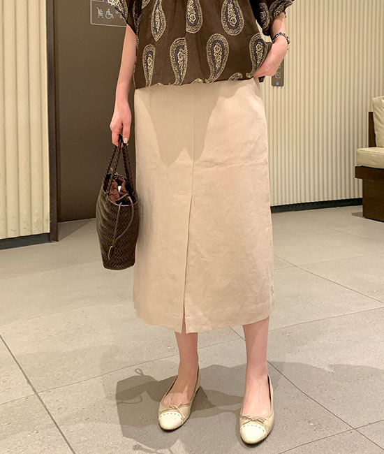 Linen 트임 Skirt
