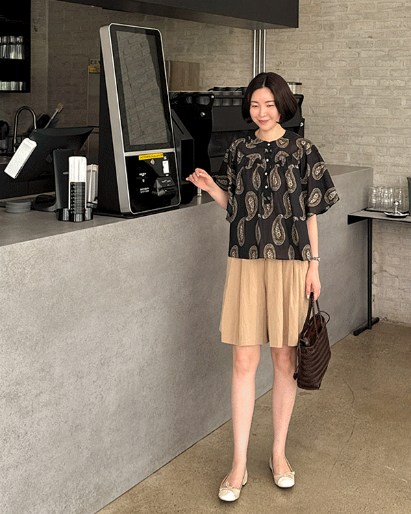 페이즐리 wing Blouse