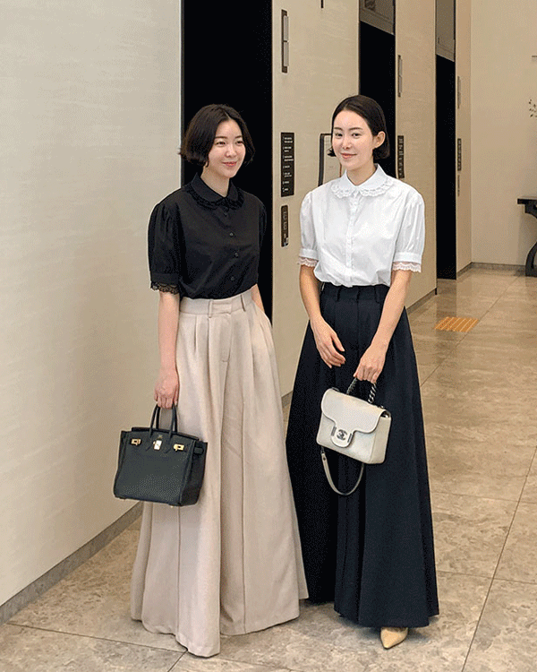 쿨 핀턱 와이드 Slacks